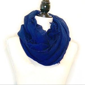 Loft Extra Wide Navy Infinity Scarf